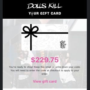 Dolls Kill E Gift Card